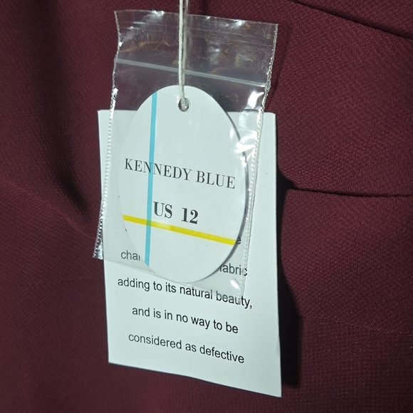 NWT Kennedy Blue Kristen Dress In Bordeaux Size 12 - Picture 6 of 8